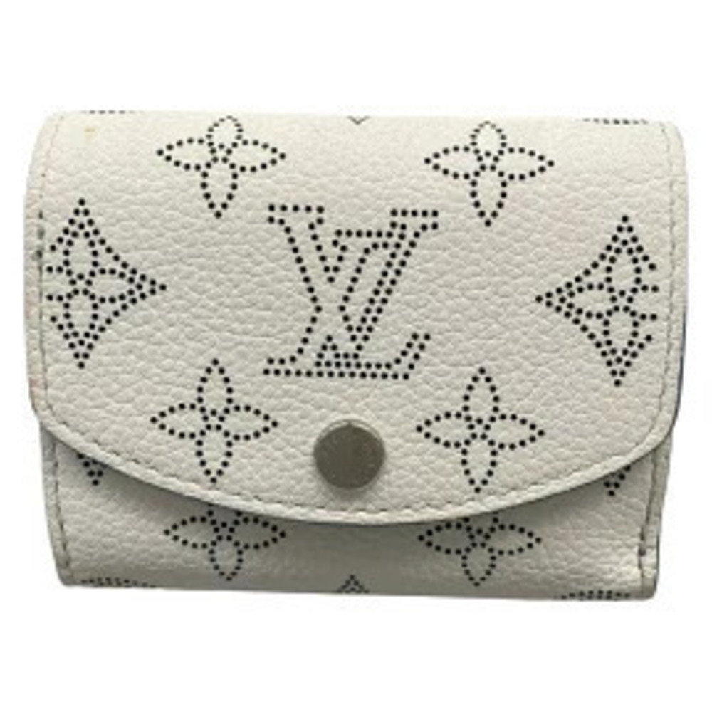 LOUIS VUITTON Portefeuille Iris Tri fold Wallet Snow Leather Cowhide
